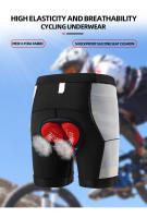 Shorts de Ciclismo Transpirables de Alta Elasticidad para Hombre con Acolchado de Silicona, Tejido de Malla de Secado Rápido, Diseño Antichoque para Ciclismo de Montaña y Carretera, Todas las Estaciones - details 0