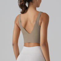 Hmidou-Sujetador deportivo para mujer, ropa interior Sexy de realce para Yoga, correr, gimnasio, Tops de Fitness, camiseta sin mangas de verano - details 30