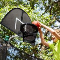 Baloncesto para cama elástica, ligero y universal con 2 piezas de mini baloncesto y bomba, fácil de montar, ajuste para poste curvo o poste recto - details 4