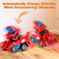 Transformador de Coche con Luces y Música, Dinosaurio, Juguetes Infantiles, Regalos - details 0