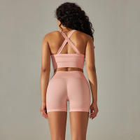 Conjunto de yoga para mujer, leggings y top de cintura alta, chándal sin costuras, tres conjuntos de entrenamiento para ropa de gimnasio - details 19