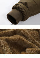 Parkas gruesas a prueba de viento para hombre, abrigos de lana para mantener el calor, chaquetas de sombrero extraíbles, estilos medianos y largos, al aire libre, nuevo, Invierno - details 8
