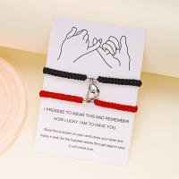 2 unids/set corazón romántico magnético atraer pareja para Mujeres Hombres moda cuerda trenzada pulsera a juego joyería de amistad - details 7
