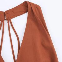 PB & ZA2025leisure estilo de vacaciones cuello halter diseño asimétrico vestido suelto sin mangas novedad de verano ropa de mujer - details 10