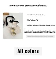Bolso cuadrado pequeño oscuro Trend Bolso combinado 2 en 1 Bolso de la caja del sobre de cuero de los hombres y las mujeres Bolso pequeño bandolera - details 5