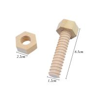 Bloquesde construcción de madera para bebé, juguete de tuerca de tornillo, forma geométrica, Educación Temprana, juguete a juego - details 9