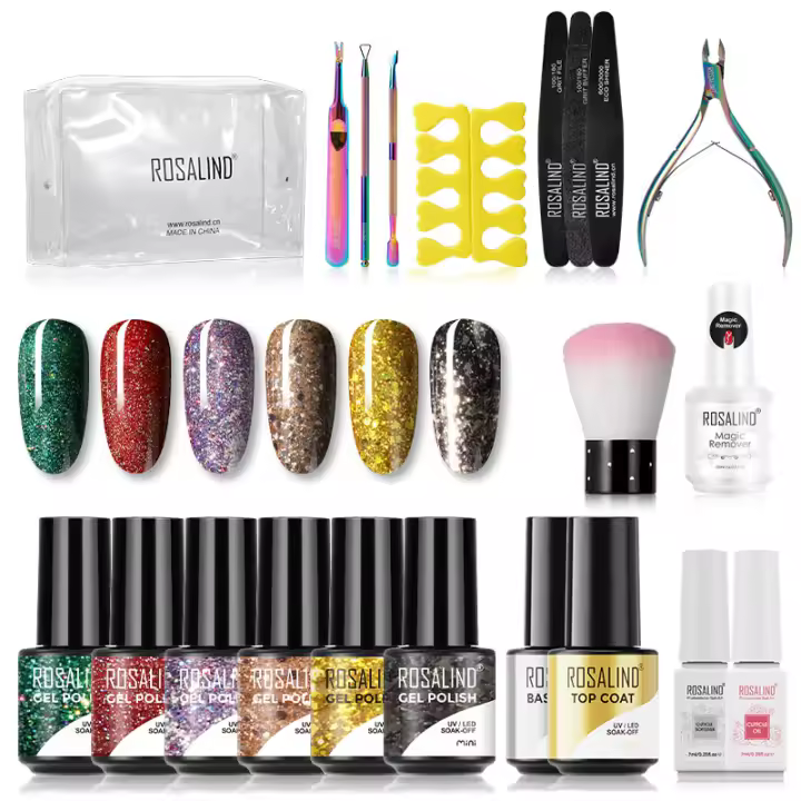 Rosalind juego de esmaltes para el cuidado de las uñas, Kit de barniz semipermanente, necesita Gel de pulido LED UV - 1