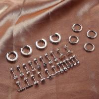 5Pares Pendientes Cartilago Oreja Para Mujer Hombre Plata Oro Negro, 20G Maple Quirurgico Pendientes Hipoalergénicos CZ Huggie Pendientes Aros Pequeños, Tragus Oreja Piercing Joyería - details 5