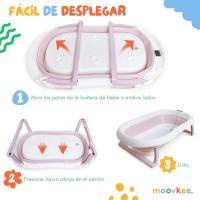 Bañera Plegable para Bebé de 80cm con Soporte Bañera de Bebé con Termómetro - details 26