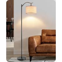 Pantalla de Lino Beige, Casquillo E27, Compatible con Varias Bombillas, 160cm Lámpara de Arco Negra con Pantalla Ajustable para Dormitorio, Salón, Oficina - details 9