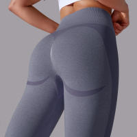 Hamidou-Pantalones deportivos sin costuras para mujer, mallas de Yoga de cintura alta, ropa de gimnasio, entrenamiento de glúteos de burbujas, pantalones para correr, Leggings de gimnasio con levantamiento de caderas - details 10