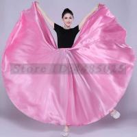 Vestido largo brillante de satén de 360 ​​grados, Tre de bailarines de festivales tradicionales, trajes de baile de tango flamenco gitano femenino - details 15