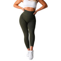 Leggings de gimnasio sin costuras NVGTN Spandex Contour 2.0 para mujeres suaves para entrenamiento fitness pantalones de yoga de cintura alta - details 24