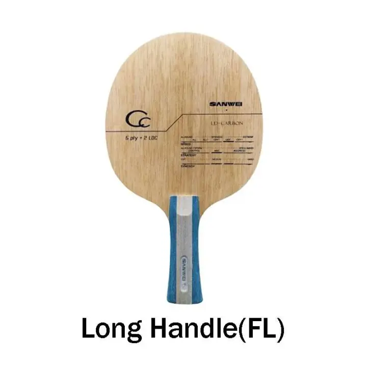 Original SANWEI CC hoja de Tenis de Mesa 5 madera + 2 carbono OFF + + entrenamiento sin caja raqueta de Ping Pong Bat Paddle Tenis de Mesa - 1