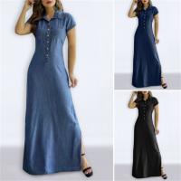 Vestido Largo Elegante Y Elegante Para Mujer Verano 2024 Con Cuello En V Abierta Mediana Talla Vestido De Fiesta Slim Fit - details 2
