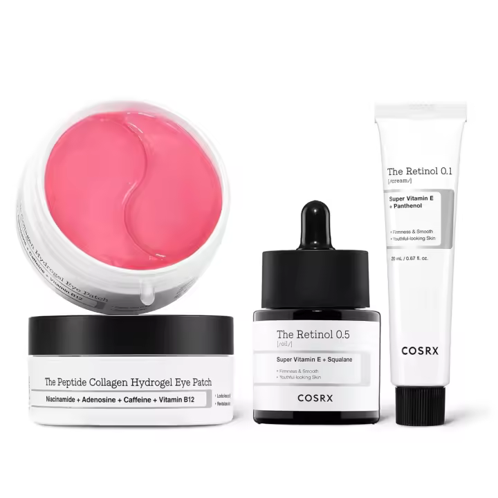 COSRX 0,5% aceite Retinol 0,1% crema + parche ocular de hidrogel de colágeno péptido, cuidado de la piel coreano - 1