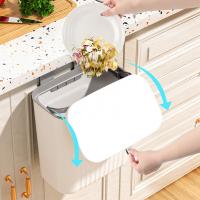 Cubo de basura de cocina para el hogar, cubierta deslizante colgante para puerta de armario, Cubo de almacenamiento, cubo de basura montado en la pared, blanco - details 5