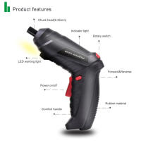 Mini Taladro Eléctrico Recargable 3.6V Sin Cable Herramienta de Poder de Forma Shifting 1300mah de Litio para Bricolaje en Casa - details 3