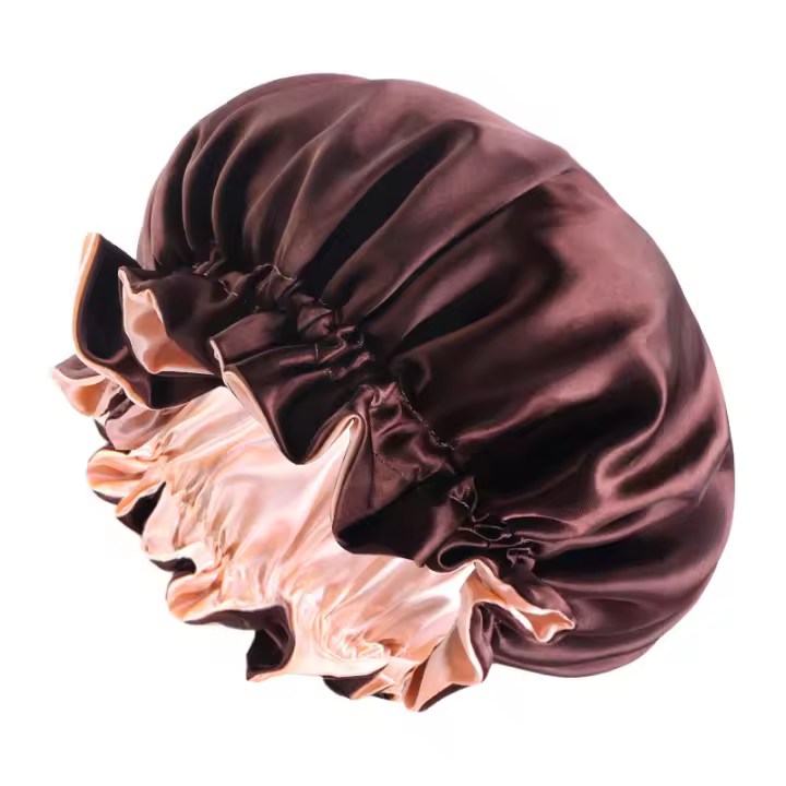 Gorro de Satén de Doble Capa Protección de Cabello de Noche para Mujeres Gorro de Dormir Reversible - 1