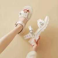 Mujer 2025 nuevo versátil Velcro verano desgaste moda antideslizante Internet celebridad playa deportes sandalias - details 6