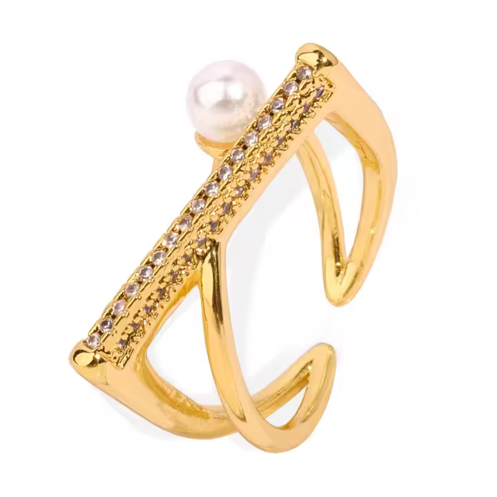Nuevo Anillo de circón, diseño Irregular, moda para mujer, fiesta de boda, accesorios de joyería nupcial, datos - 1