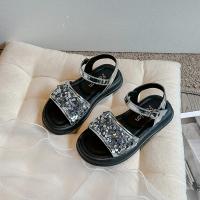 Sandalias de verano para niña, zapatos de princesa con lentejuelas brillantes, versátiles, a la moda, para vacaciones, 2024 - details 3