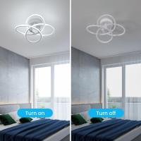 Lámpara de Techo LED para Sala de Estar, Luz creativa de Flores acrílicas, 38W, 4500LM, 6500K - details 0