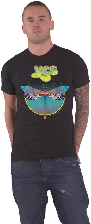 Camiseta de Libélula Negra Moda para Hombres Buenos Normales - 1