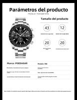 Reloj de cuarzo con correa de acero multifunción para hombre nuevo suizo - details 0