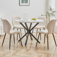 EGOONM-sillas acolchadas tapizadas para comedor, asientos de tela de lino con patas de Metal para balcón, restaurante, cafetería, hogar y habitación, 4 unidades - details 14