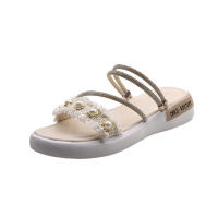 Nuevas zapatillas de dos usos para mujer y ropa exterior para mujer 2025 verano nuevo muffin sandalias de lazo de una palabra de suela gruesa - details 0