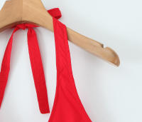 Ropa de mujer de estilo europeo y americano nueva, estilo francés, elegante vestido de tirantes medio y largo con cuello colgante en la cintura - details 4