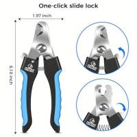 Cortauñas Profesional para Perros y Gatos Guarda de Seguridad Rápida Mango Ergonómico Azul y Negro - details 4