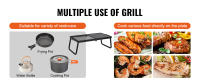 SucceBuy Parrilla plegable para fogata, rejilla de malla de acero resistente de 57 cm, parrilla portátil para acampar sobre fogata, estante de cocina para fogata con patas y bolsa de transporte para cocinar al aire libre con llama abierta - details 5