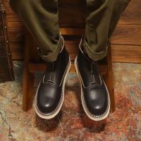 Cuero genuino de alta gama, piel de vaca de primera capa, transpirable, botas de hombre con suela blanda, zapatos de piel de vaca pura. - details 19