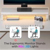 Escritorio de Escritorio LED Soporte de Monitor de Trabajo Portavasos para Auriculares - details 18