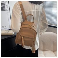 Bolso mujer 2025 nueva mochila de cuero suave para mujer, mochila pequeña de viaje literario de moda bolso de mujer - details 16