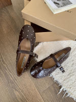 Retro Gypsy Star zapatos de ballet remachados nueva hebilla de una palabra con boca poco profunda zapatos Mary Jane - details 10