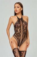 Nueva ropa interior sexy con entrepierna abierta para mujer, cuerpo de calcetín de malla elástica, ropa interior erótica, ropa - details 0