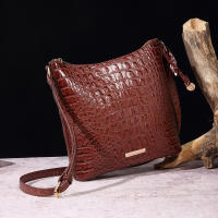 2025 nuevo mensajero portátil para mujer, bolso retro para mujer, bolso de mensajero Brahman de cocodrilo multicolor - details 8