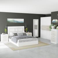 Cabezal para Cama de Matrimonio, Color Andersen Pino y Gris, Medidas: 160 cm (Ancho) x 119,3 cm (Alto) x 3,8 cm (Fondo) - details 5