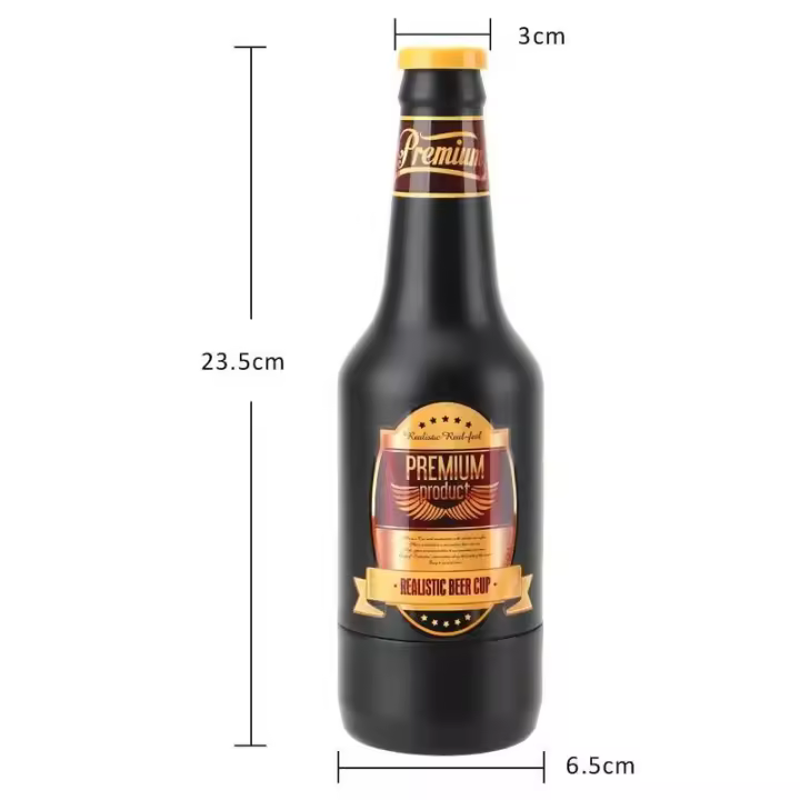 Leten Soft Ora Pussy Real Vagina Juguete Erótico para Adultos Juguetes para Hombres Regalo Sexo hine Manual Masturbador Masculino Portátil Botella de Cerveza - 1