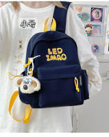 Mochila coreana simple de color sólido con alfabeto para estudiantes, mochila ligera de gran capacidad para viajes, mochila informal versátil - details 18