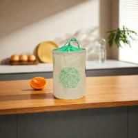 Bolsa de almacenamiento de frutas lavable, bolsa de almacenamiento de lino de imitación reciclable resistente al desgaste, bolsa plegable con cordón para cocina, decoración del hogar, 2 uds. - details 9