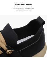 Zapatos deportivos informales a la moda para hombre, suela de goma transpirable, parte superior de PU flexible antideslizante, cierre con cordones para todas las estaciones - details 6