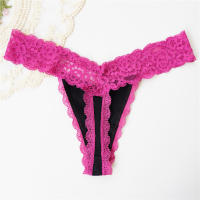 Voplidia-Tanga de algodón para mujer, ropa interior con parte trasera en T, bragas sexys, culo grande, lencería Hipster de encaje sin costuras, 6 unidades por lote - details 4