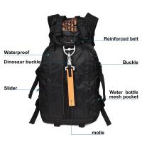 Mochila impermeable de nailon para hombre y mujer, bolsa ligera de viaje para escalada, senderismo, deportes al aire libre, escolar, color negro - details 2