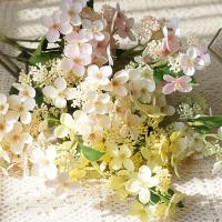 Flores artificiales grandes de hortensia, ramas de hortensias de seda hechas a mano de plástico, flores falsas realistas coloridas, decoración de boda - details 17