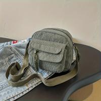 Bolso Cruzado de Pana Corduroy Vintage Bolso de Hombro Casual con Correa Ajustable - details 11