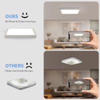 Goeco Lámparas Techo LED 2pcs Ultradelgada 2700LM 4500K Blanca Neutral Instalación de Montaje Semi-Flush Efficiente con Lentes LED 30CM IP44 - details 8